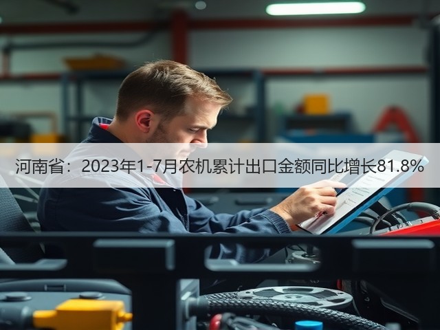河南省：2023年1-7月农机累计出口金额同比增长81.8%(图3)