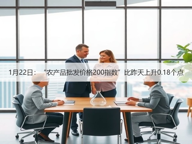 1月22日：“农产品批发价格200指数”比昨天上升0.18个点(图1)