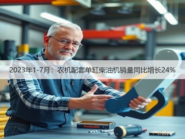 2023年1-7月：农机配套单缸柴油机销量同比增长24%(图1)