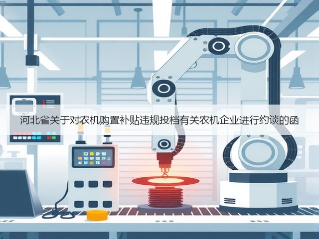 河北省关于对农机购置补贴违规投档有关农机企业进行约谈的函(图1) 河北省关于对农机购置补贴违规投档有关农机企业进行约谈的函(图1)