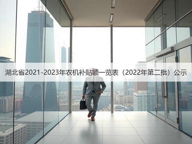 湖北省2021-2023年农机补贴额一览表(2022年第二批)公示(图1) 湖北省2021-2023年农机补贴额一览表(2022年第二批)公示(图1)