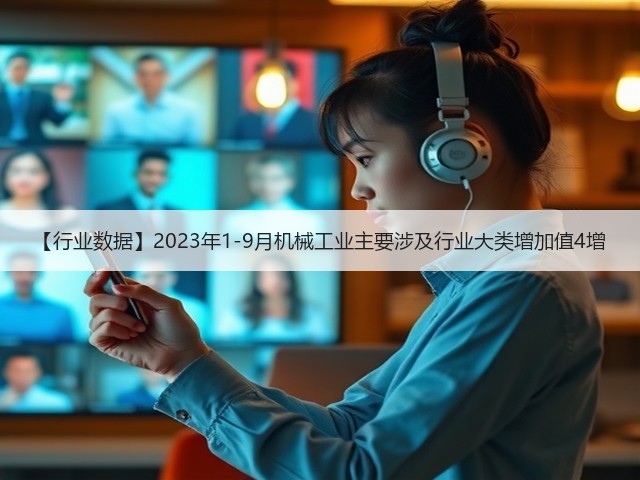 【行业数据】2023年1-9月机械工业主要涉及行业大类增加值4增(图1)