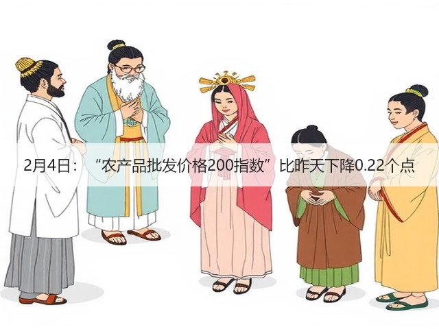 2月4日:“农产品批发价格200指数”比昨天下降0.22个点(图1) 2月4日:“农产品批发价格200指数”比昨天下降0.22个点(图1)