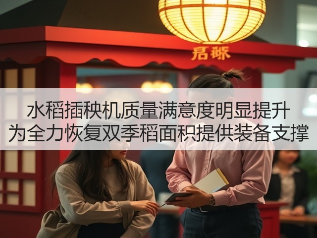 水稻插秧机质量满意度明显提升 为全力恢复双季稻面积提供装备支撑(图2) 水稻插秧机质量满意度明显提升 为全力恢复双季稻面积提供装备支撑(图2)