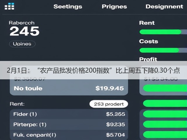 2月1日:“农产品批发价格200指数”比上周五下降0.30个点(图1) 2月1日:“农产品批发价格200指数”比上周五下降0.30个点(图1)