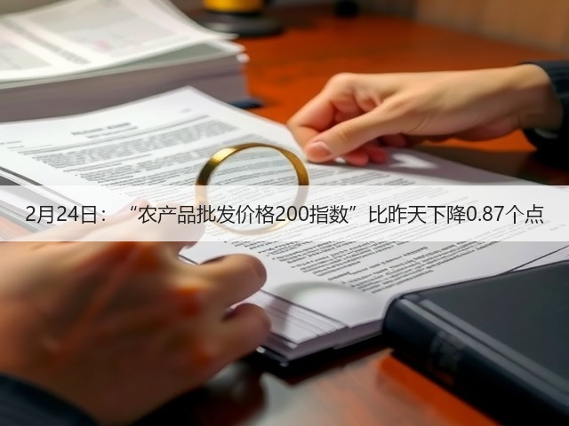 2月24日:“农产品批发价格200指数”比昨天下降0.87个点(图1) 2月24日:“农产品批发价格200指数”比昨天下降0.87个点(图1)