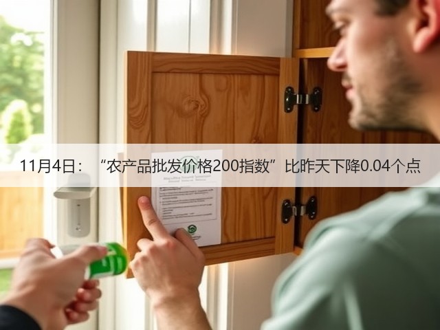 11月4日:“农产品批发价格200指数”比昨天下降0.04个点(图1) 11月4日:“农产品批发价格200指数”比昨天下降0.04个点(图1)