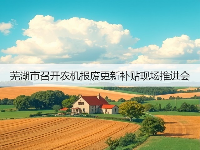 芜湖市召开农机报废更新补贴现场推进会(图3) 芜湖市召开农机报废更新补贴现场推进会(图3)