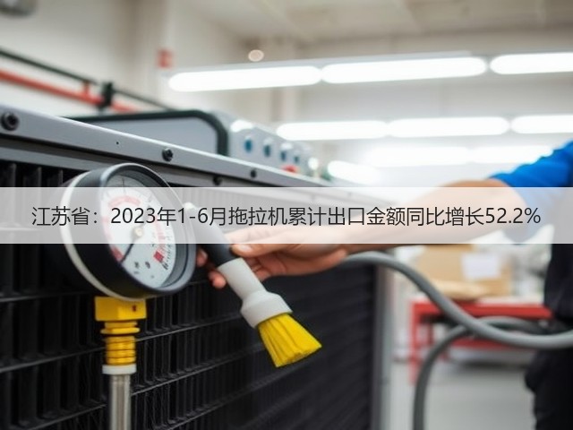 江苏省：2023年1-6月拖拉机累计出口金额同比增长52.2%(图3)