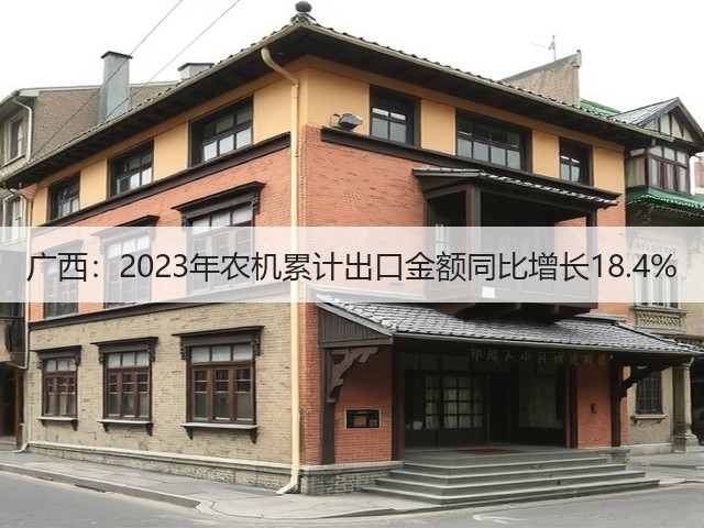 广西:2023年农机累计出口金额同比增长18.4%(图1) 广西:2023年农机累计出口金额同比增长18.4%(图1)