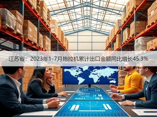江苏省：2023年1-7月拖拉机累计出口金额同比增长45.3%(图3)