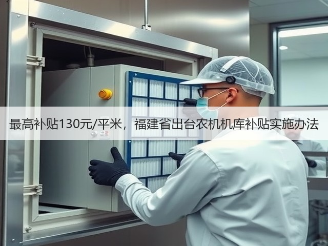 最高补贴130元/平米，福建省出台农机机库补贴实施办法(图2)