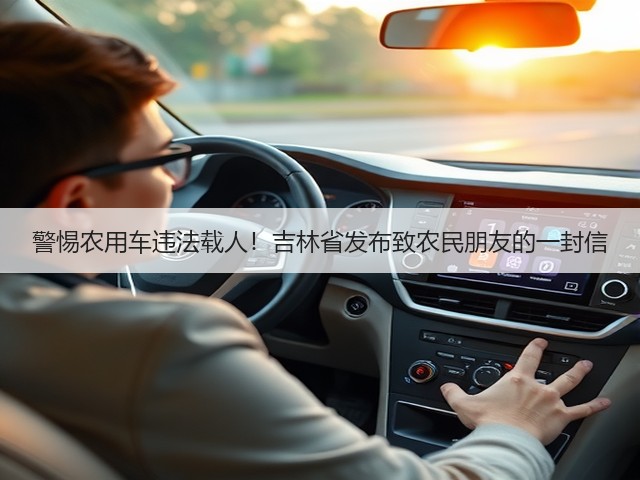 警惕农用车违法载人!吉林省发布致农民朋友的一封信(图3) 警惕农用车违法载人!吉林省发布致农民朋友的一封信(图3)
