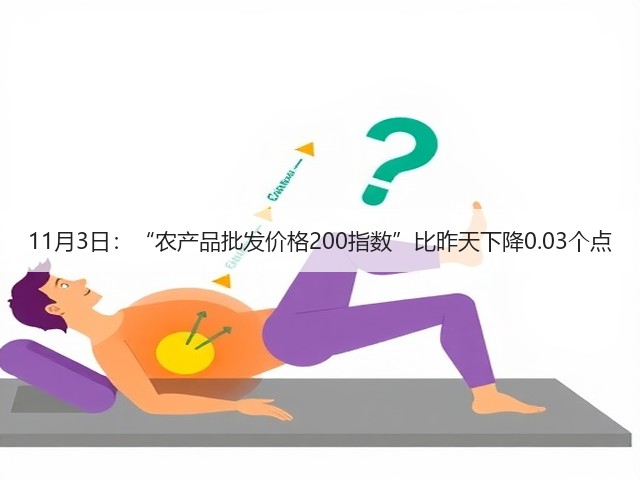 11月3日:“农产品批发价格200指数”比昨天下降0.03个点(图1) 11月3日:“农产品批发价格200指数”比昨天下降0.03个点(图1)