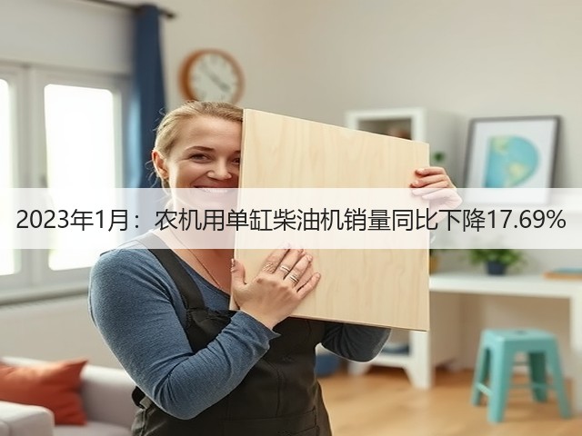 2023年1月:农机用单缸柴油机销量同比下降17.69%(图1) 2023年1月:农机用单缸柴油机销量同比下降17.69%(图1)