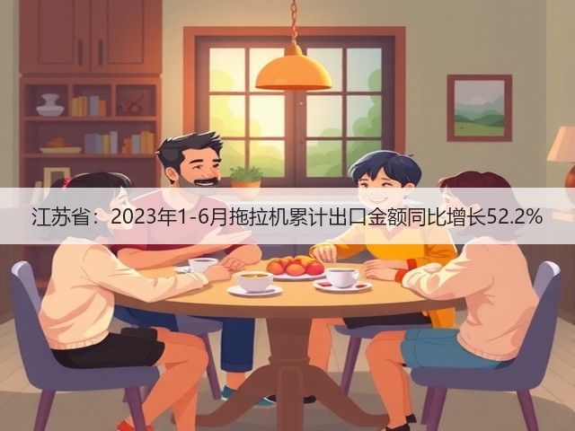 江苏省：2023年1-6月拖拉机累计出口金额同比增长52.2%(图2)