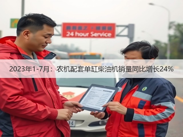 2023年1-7月：农机配套单缸柴油机销量同比增长24%(图3)