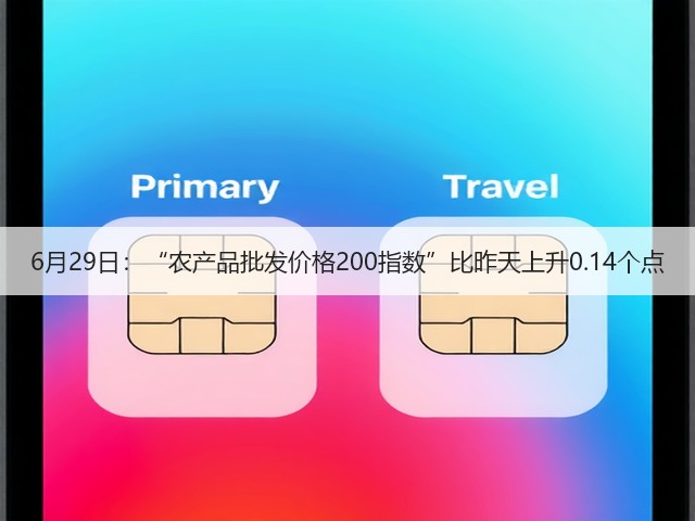6月29日:“农产品批发价格200指数”比昨天上升0.14个点(图1) 6月29日:“农产品批发价格200指数”比昨天上升0.14个点(图1)