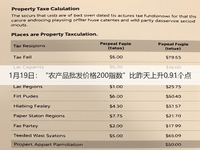 1月19日：“农产品批发价格200指数”比昨天上升0.91个点(图3)