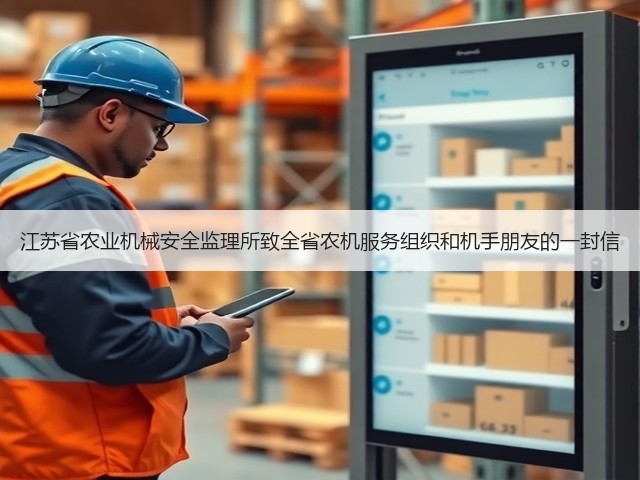 江苏省农业机械安全监理所致全省农机服务组织和机手朋友的一封信(图1)