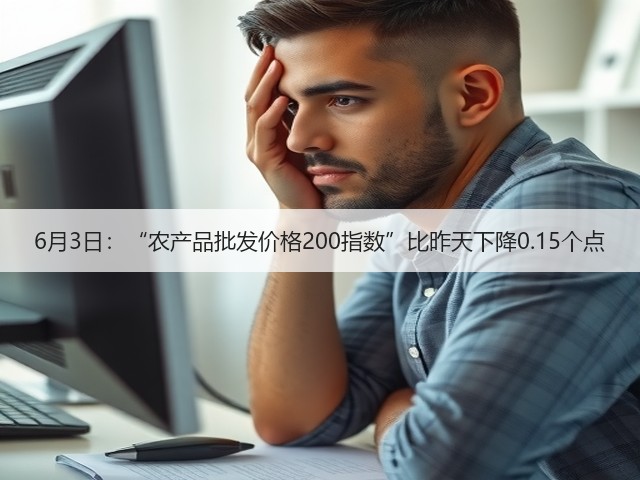 6月3日:“农产品批发价格200指数”比昨天下降0.15个点(图3) 6月3日:“农产品批发价格200指数”比昨天下降0.15个点(图3)