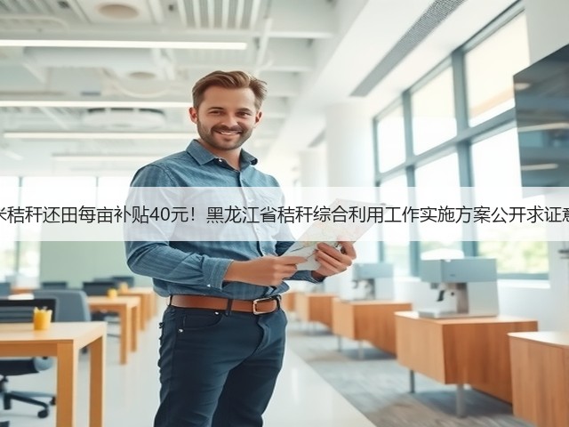 玉米秸秆还田每亩补贴40元！黑龙江省秸秆综合利用工作实施方案公开求证意见(图2)