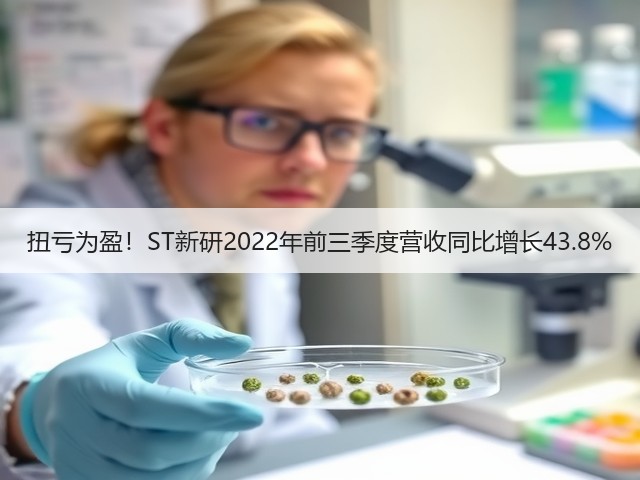 扭亏为盈！ST新研2022年前三季度营收同比增长43.8%(图3)