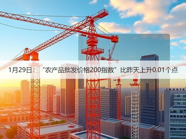 1月29日:“农产品批发价格200指数”比昨天上升0.01个点(图1) 1月29日:“农产品批发价格200指数”比昨天上升0.01个点(图1)