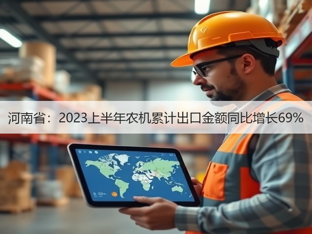 河南省：2023上半年农机累计出口金额同比增长69%(图1)