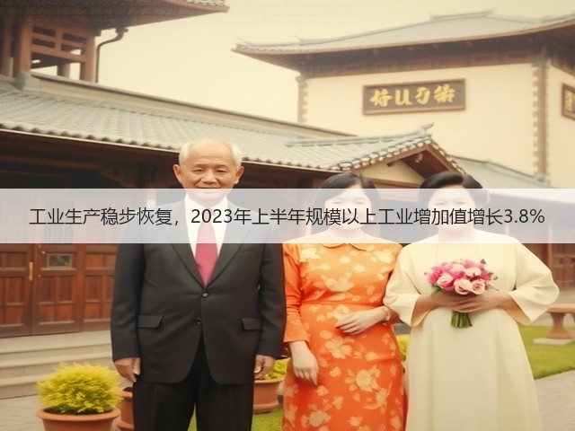 工业生产稳步恢复，2023年上半年规模以上工业增加值增长3.8%(图1)