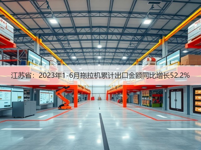 江苏省：2023年1-6月拖拉机累计出口金额同比增长52.2%(图3)