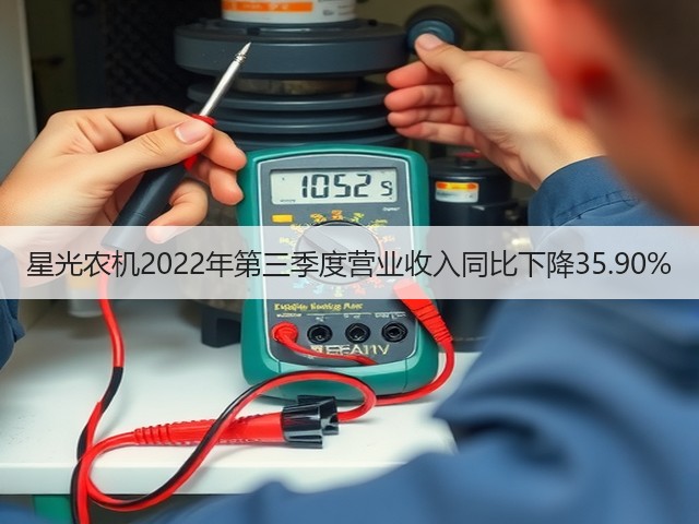 星光农机2022年第三季度营业收入同比下降35.90%(图3)