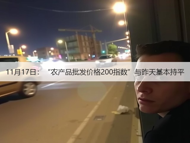 11月17日:“农产品批发价格200指数”与昨天基本持平(图3) 11月17日:“农产品批发价格200指数”与昨天基本持平(图3)