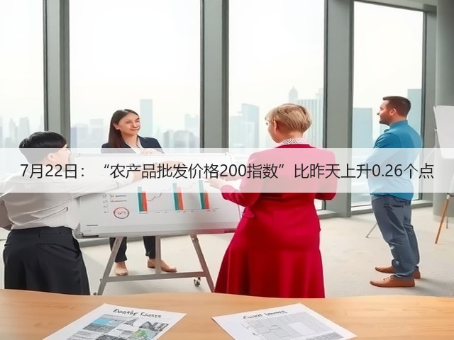 7月22日:“农产品批发价格200指数”比昨天上升0.26个点(图2) 7月22日:“农产品批发价格200指数”比昨天上升0.26个点(图2)