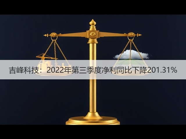 吉峰科技：2022年第三季度净利同比下降201.31%(图3)