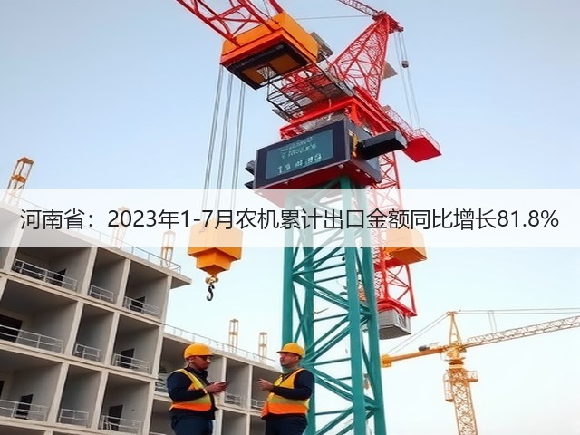 河南省：2023年1-7月农机累计出口金额同比增长81.8%(图2)