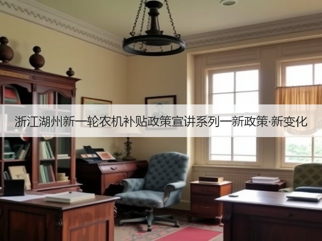 浙江湖州新一轮农机补贴政策宣讲系列一新政策·新变化(图1)