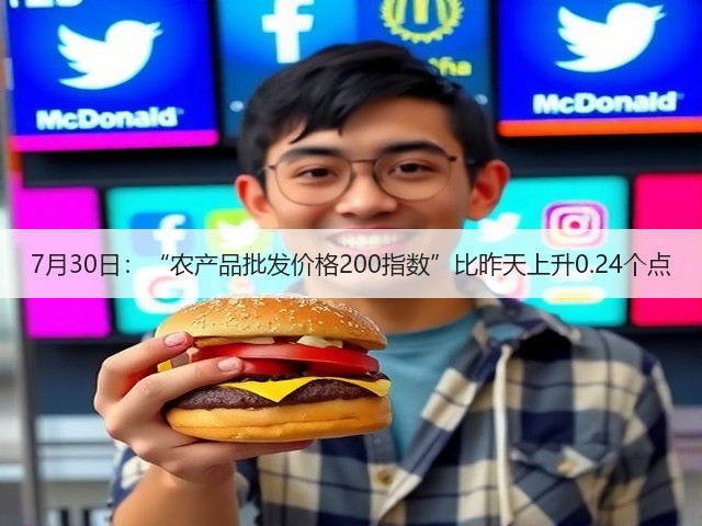 7月30日:“农产品批发价格200指数”比昨天上升0.24个点(图2) 7月30日:“农产品批发价格200指数”比昨天上升0.24个点(图2)