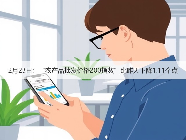 2月23日:“农产品批发价格200指数”比昨天下降1.11个点(图2) 2月23日:“农产品批发价格200指数”比昨天下降1.11个点(图2)