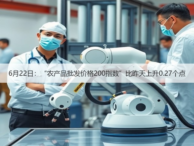 6月22日:“农产品批发价格200指数”比昨天上升0.27个点(图1) 6月22日:“农产品批发价格200指数”比昨天上升0.27个点(图1)