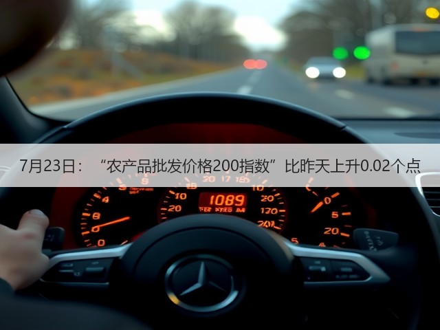 7月23日:“农产品批发价格200指数”比昨天上升0.02个点(图1) 7月23日:“农产品批发价格200指数”比昨天上升0.02个点(图1)