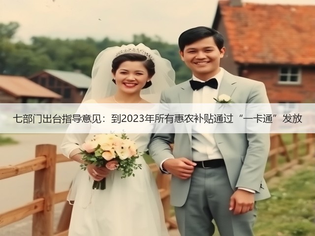 七部门出台指导意见:到2023年所有惠农补贴通过“一卡通”发放(图3) 七部门出台指导意见:到2023年所有惠农补贴通过“一卡通”发放(图3)