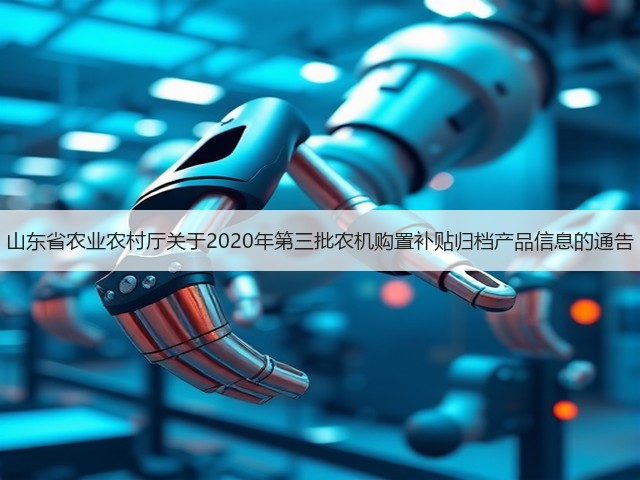 山东省农业农村厅关于2020年第三批农机购置补贴归档产品信息的通告(图2) 山东省农业农村厅关于2020年第三批农机购置补贴归档产品信息的通告(图2)
