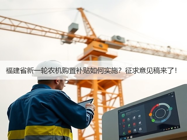 福建省新一轮农机购置补贴如何实施?征求意见稿来了!(图1) 福建省新一轮农机购置补贴如何实施?征求意见稿来了!(图1)