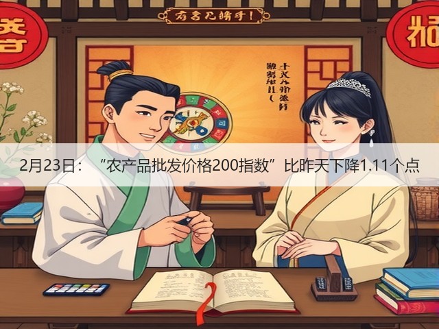 2月23日:“农产品批发价格200指数”比昨天下降1.11个点(图1) 2月23日:“农产品批发价格200指数”比昨天下降1.11个点(图1)