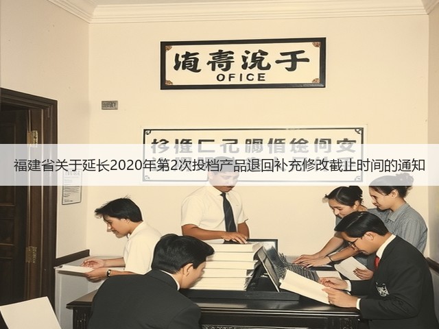 福建省关于延长2020年第2次投档产品退回补充修改截止时间的通知(图1) 福建省关于延长2020年第2次投档产品退回补充修改截止时间的通知(图1)