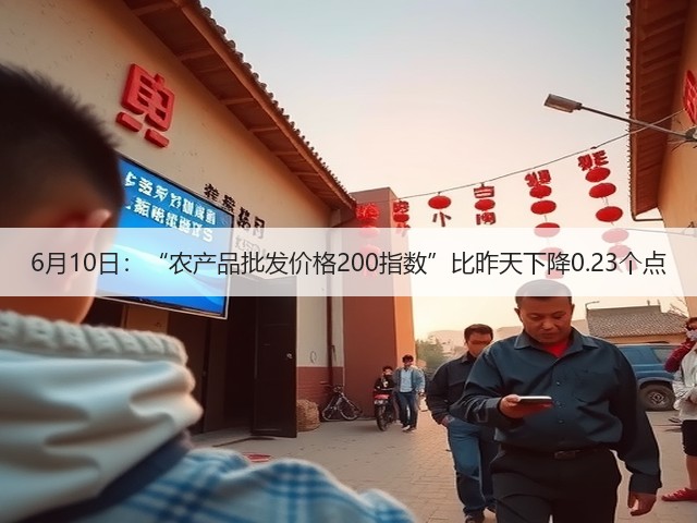 6月10日:“农产品批发价格200指数”比昨天下降0.23个点(图1) 6月10日:“农产品批发价格200指数”比昨天下降0.23个点(图1)