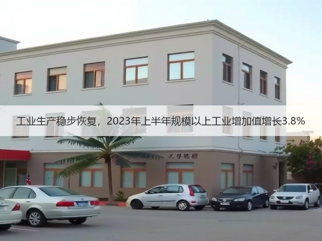 工业生产稳步恢复，2023年上半年规模以上工业增加值增长3.8%(图1)