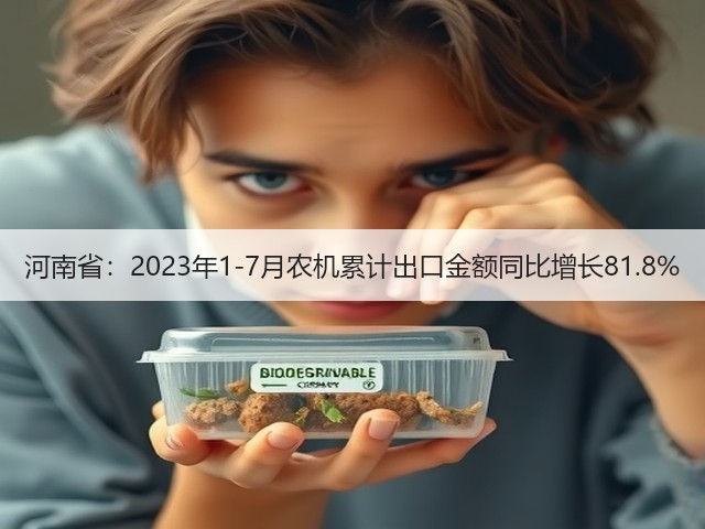 河南省:2023年1-7月农机累计出口金额同比增长81.8%(图1) 河南省:2023年1-7月农机累计出口金额同比增长81.8%(图1)