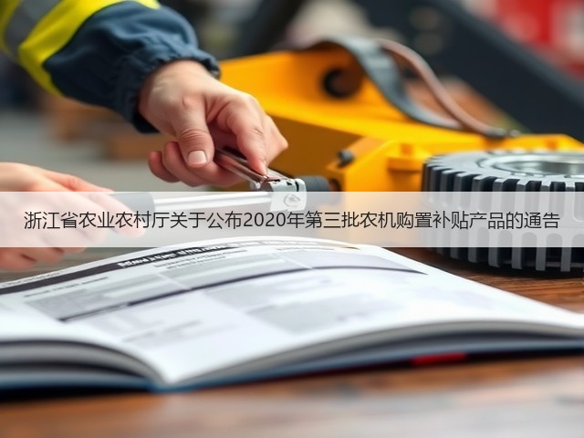 浙江省农业农村厅关于公布2020年第三批农机购置补贴产品的通告(图1) 浙江省农业农村厅关于公布2020年第三批农机购置补贴产品的通告(图1)